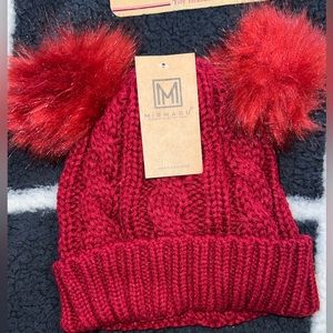 Red Pom Pom beanie